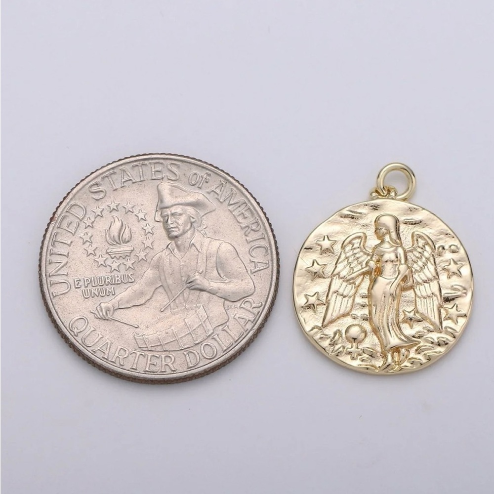 14k Gold Filled angel pendant. - Picture 2 of 3